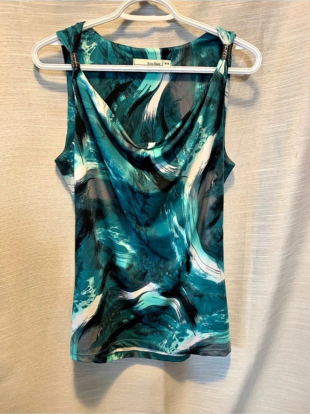 Look Out Abstract Cowl Neck Mini Dress m. ERIN BLAIR